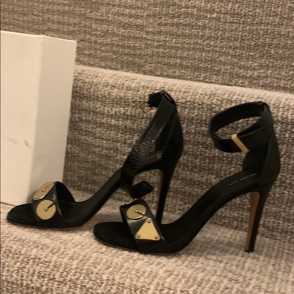 Auth New Celine Embellished Leather Sandals - Picture 7 of 7